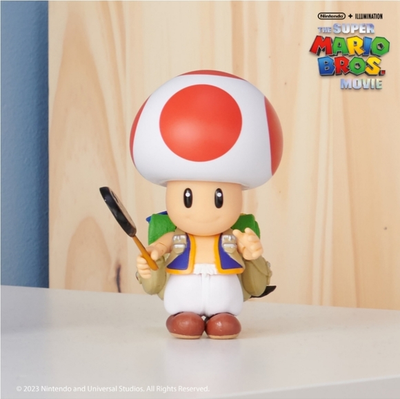 Super Mario Movie 5 inch Toad Action Figure with Frying Pan Accessory - Picture 7 of 9